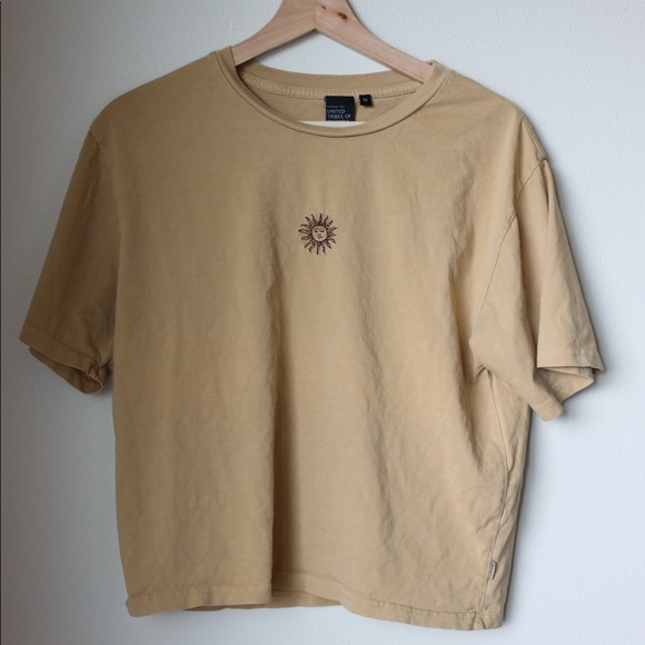 GHANDA WOMENS TEE CROPPED YELLOW - Picture 1 of 3